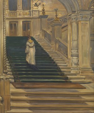 Logentreppe der Hofoper by Robert Schiff Oil Painting