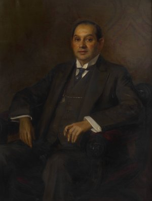 Ludwig Karpath, Hofrat, Professor, Musikschriftsteller by Robert Schiff Oil Painting