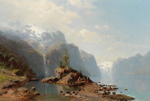 Romsdalen Fjord, Norway by Robert Schultze Oil Painting