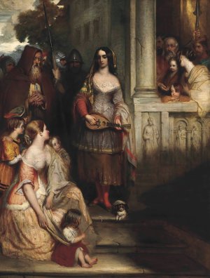 Poor Louise, the Gleemaiden by Robert Scott Lauder Oil Painting