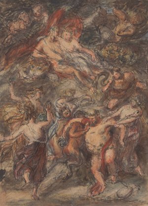 Bachanalia Scene by Robert Smirke Oil Painting