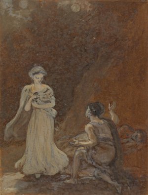 Lysander Awakening to See Helena by Robert Smirke Oil Painting