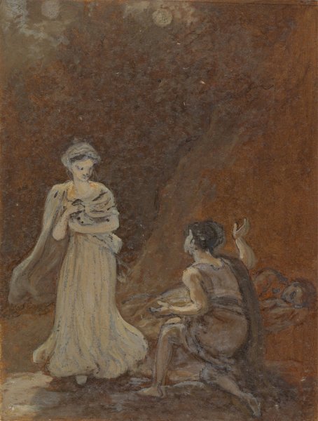 Lysander Awakening to See Helena  by Robert Smirke - Hand-Painted Oil Painting Reproduction