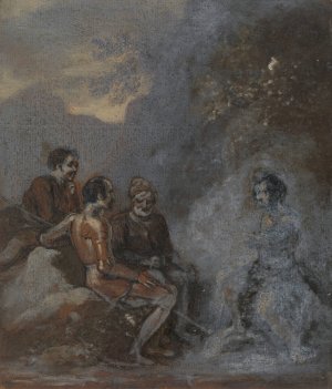 Oberon and Puck by Robert Smirke Oil Painting