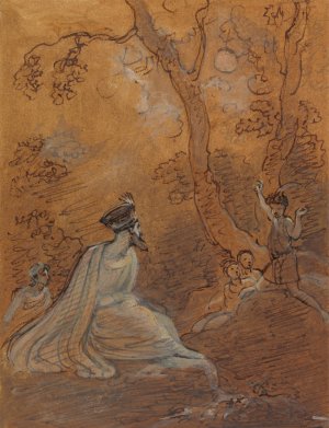Oberon and Puck by Robert Smirke Oil Painting