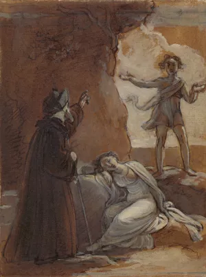 Prospero and Ariel by Robert Smirke Oil Painting