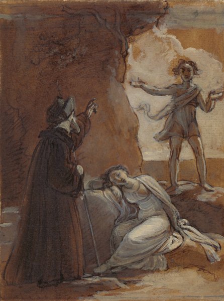 Prospero and Ariel  by Robert Smirke - Hand-Painted Oil Painting Reproduction