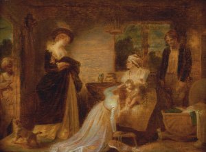 The Seven Ages of Man- The Infant, 'As You Like It,'II, vii by Robert Smirke Oil Painting