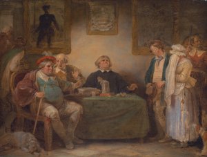 The Seven Ages of Man- The Justice, 'As You Like It,'II, vii by Robert Smirke Oil Painting