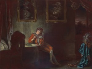 The Seven Ages of Man- The Lover, 'As You Like It,'II, vii by Robert Smirke Oil Painting