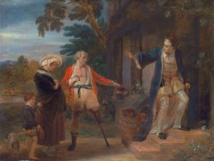 The Seven Ages of Man- The Pantaloon, 'As You Like It,'II, vii by Robert Smirke Oil Painting