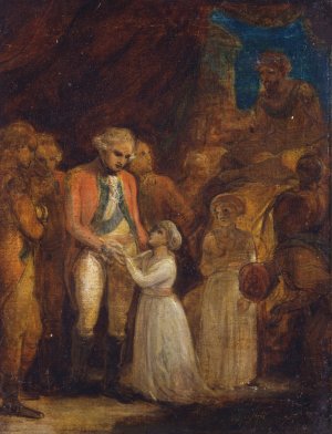 The Two Sons of Tipu Sahib, Sultan of Mysore, Being Handed over as Hostages to General Cornwallis by Robert Smirke Oil Painting