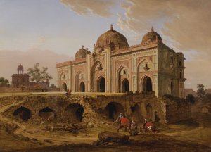 The Kila Kona Masjid, Purana Qila, Delhi by Robert Smith Oil Painting