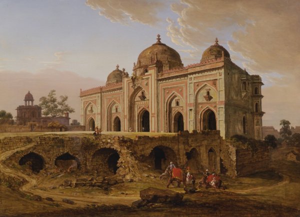 The Kila Kona Masjid, Purana Qila, Delhi by Robert Smith - Hand-Painted Oil Painting Reproduction