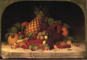 Fruit Piece by Robert Spear Dunning Oil Painting
