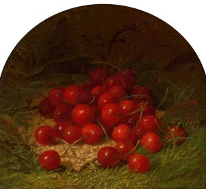 Still Life with Cherries by Robert Spear Dunning Oil Painting
