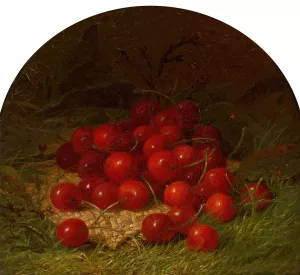 Still Life with Cherries by Robert Spear Dunning Oil Painting