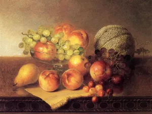 Tabletop Still Life with Fruit by Robert Spear Dunning Oil Painting
