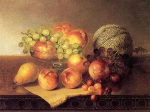 Tabletop Still Life with Fruit Oil painting by Robert Spear Dunning