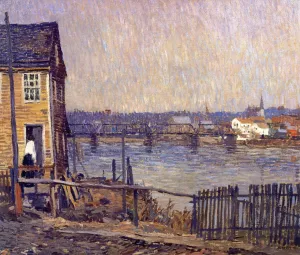 A Fisherman's House painting by Robert Spencer