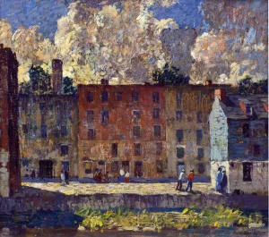 A Row of Tenements by Robert Spencer - Oil Painting Reproduction