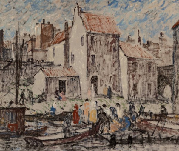 Boating Party by Robert Spencer - Hand-Painted Oil Painting Reproduction