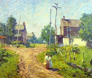 Crossroad by Robert Spencer - Oil Painting Reproduction