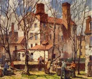 Mills by Robert Spencer Oil Painting