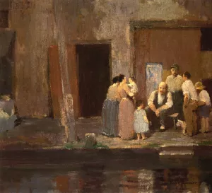 Near the Blacksmith's Shop by Robert Spencer - Oil Painting Reproduction