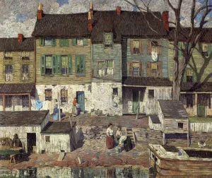 On the Canal, New Hope painting by Robert Spencer