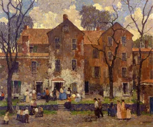 The Barracks painting by Robert Spencer