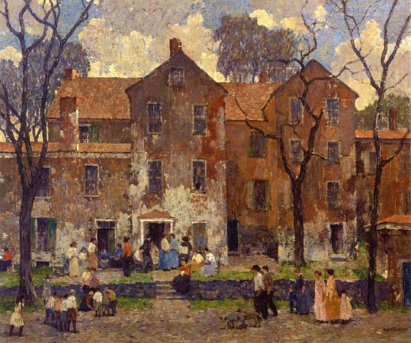 Main Product Photo of The Barracks Painting by Robert Spencer