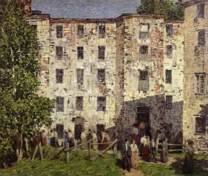 The Closing Hour by Robert Spencer - Oil Painting Reproduction