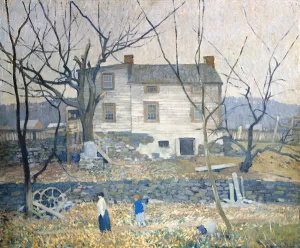 The Gray House by Robert Spencer - Oil Painting Reproduction