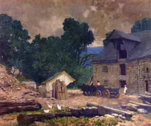 The Mill Yard by Robert Spencer Oil Painting