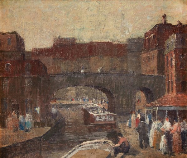 The Old City  by Robert Spencer - Hand-Painted Oil Painting Reproduction