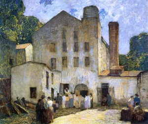 The Silk Mill by Robert Spencer Oil Painting