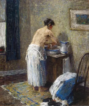 Woman Washing by Robert Spencer Oil Painting