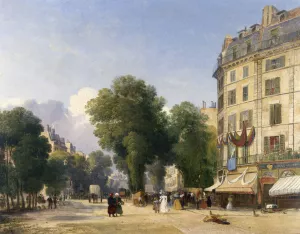 Le boulevard des Capucines, au debouche de la rue de la Paix by Robert Stanley Colet Oil Painting