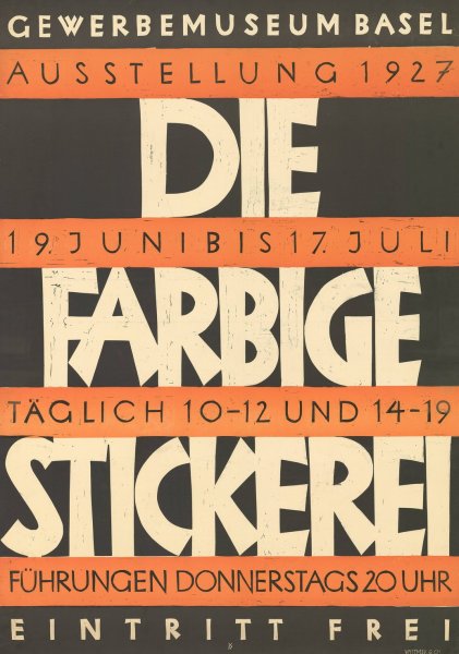 Die farbige Stickerei - Gewerbemuseum Basel  by Robert Stocklin - Hand-Painted Oil Painting Reproduction