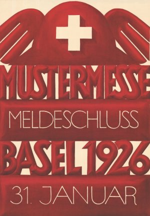 Mustermesse Basel 1926, Meldeschluss 31. Januar by Robert Stocklin Oil Painting