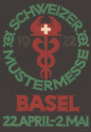 Schweizer Mustermesse 1922, Basel, 22. April bis 2. Mai by Robert Stocklin Oil Painting