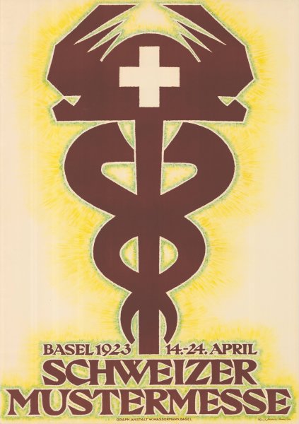 Main Product Photo of Schweizer Mustermesse, Basel 1923, 14.-24. April  Painting by Robert Stocklin