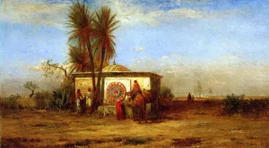 An Arab Fountain also known as Near Cairo by Robert Swain Gifford - Oil Painting Reproduction