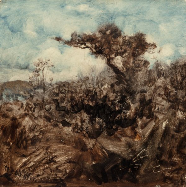Figure in Tree  by Robert Swain Gifford - Hand-Painted Oil Painting Reproduction