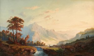 Mountain Stream by Robert Swain Gifford Oil Painting
