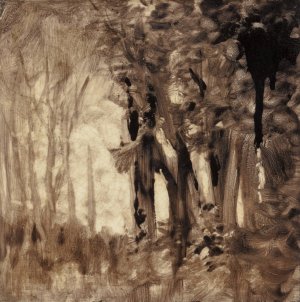 Saints Wrestling in the Trees after Dark by Robert Swain Gifford Oil Painting