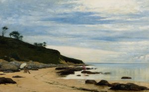 Plein Air-Painter at the Coast by Robert Thegerstrom Oil Painting