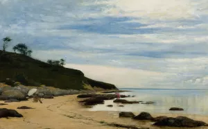 Plein Air-Painter at the Coast by Robert Thegerstrom Oil Painting