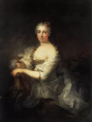 Portrait of Unknown Woman as Hebe Oil painting by Robert Tournieres